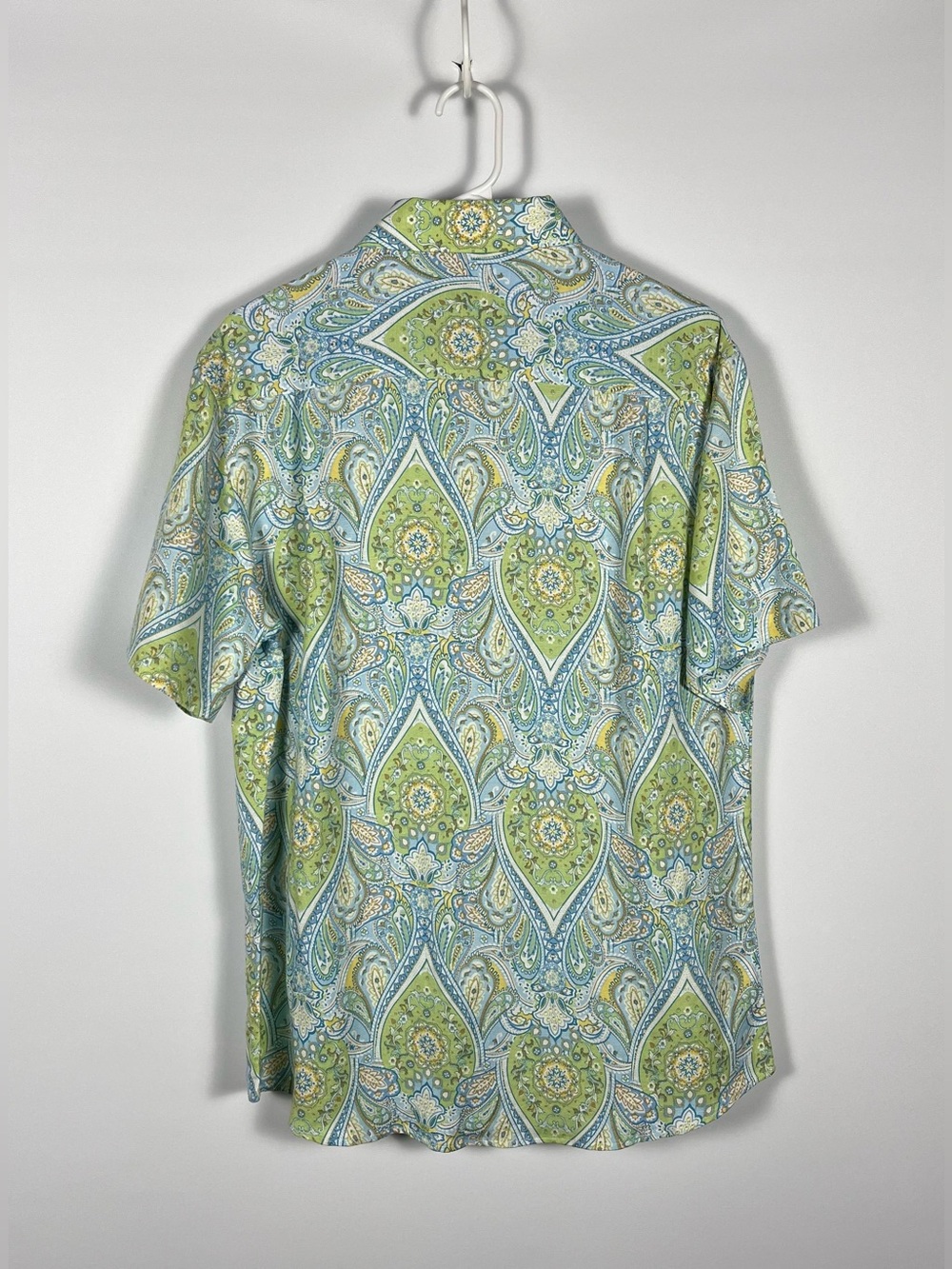 Bohio Short Sleeve Resort Shirt Paisley Print 100% Linen Size‎ Medium NWT - Picture 2 of 7